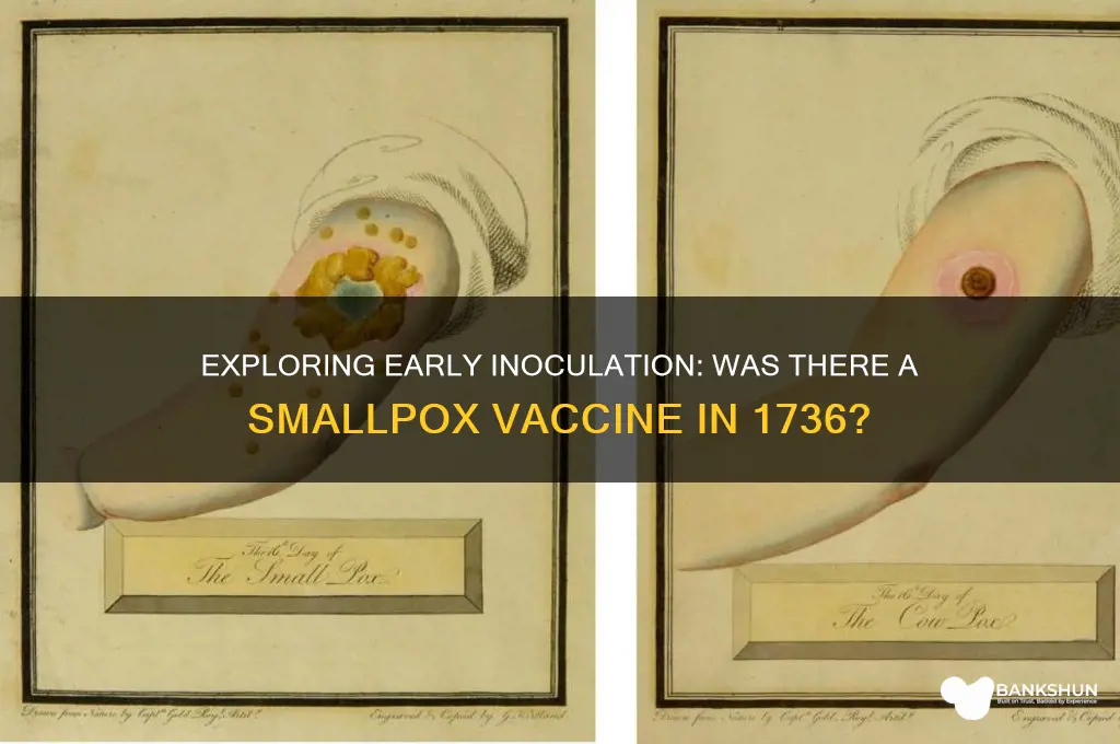 was there a smallpox vaccine in 1736