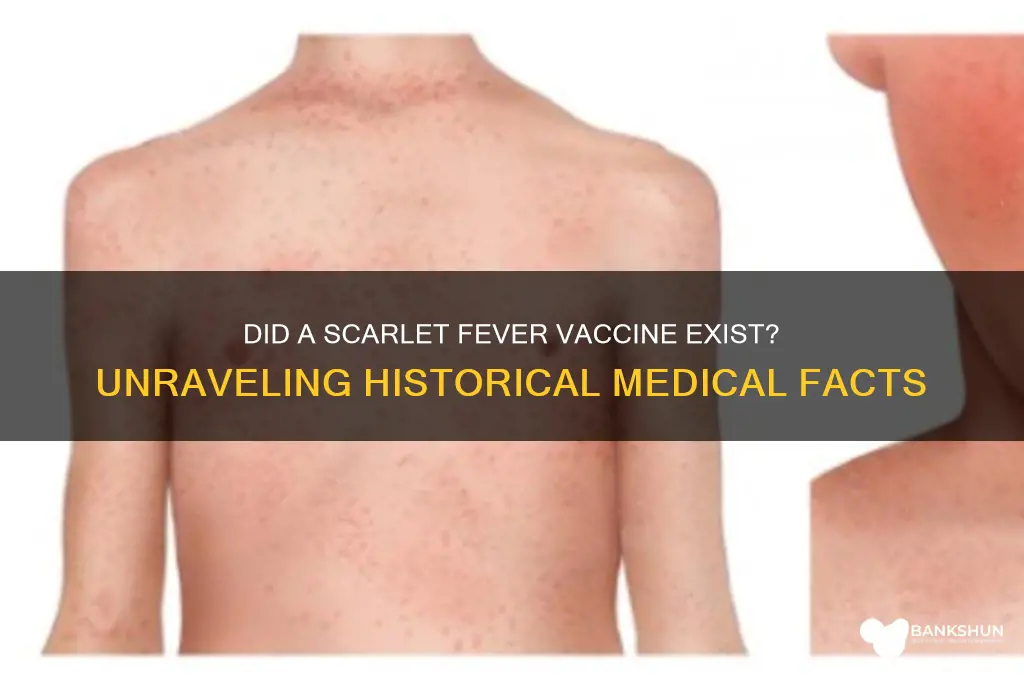 was there a vaccination fir svarlet fever