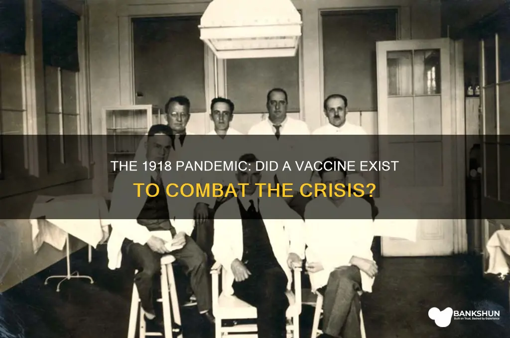 was there a vaccine for 1918 pandemic