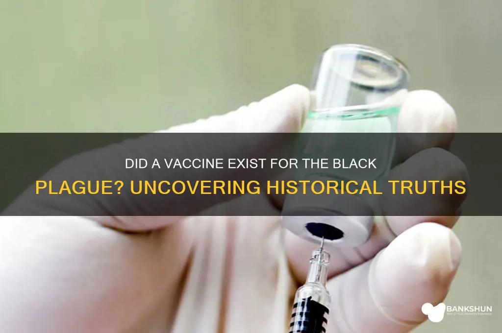 was there a vaccine for black plague