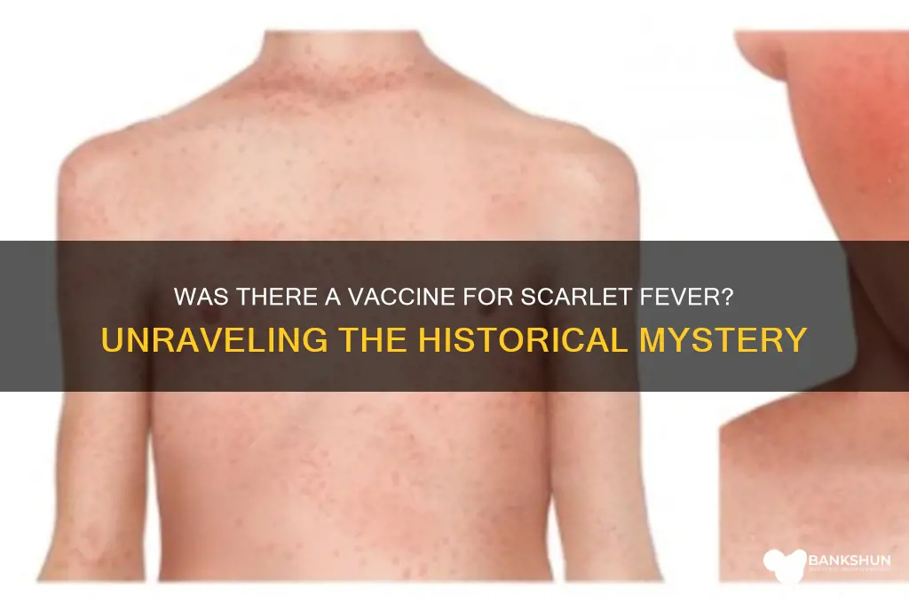 was there a vaccine for scarlet fever