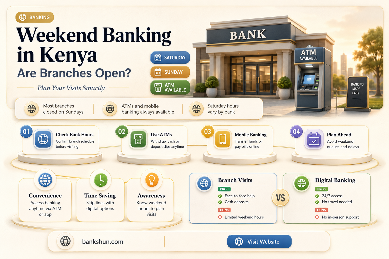 do banks in kenya operate during weekend