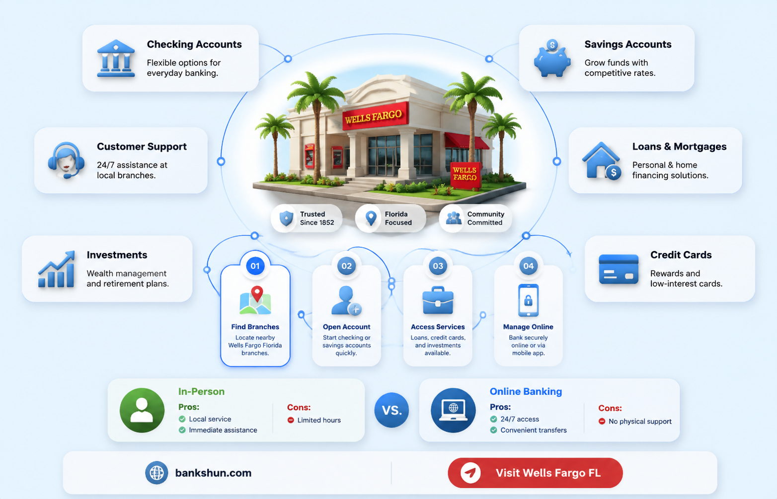are there wells fargo banks in florida