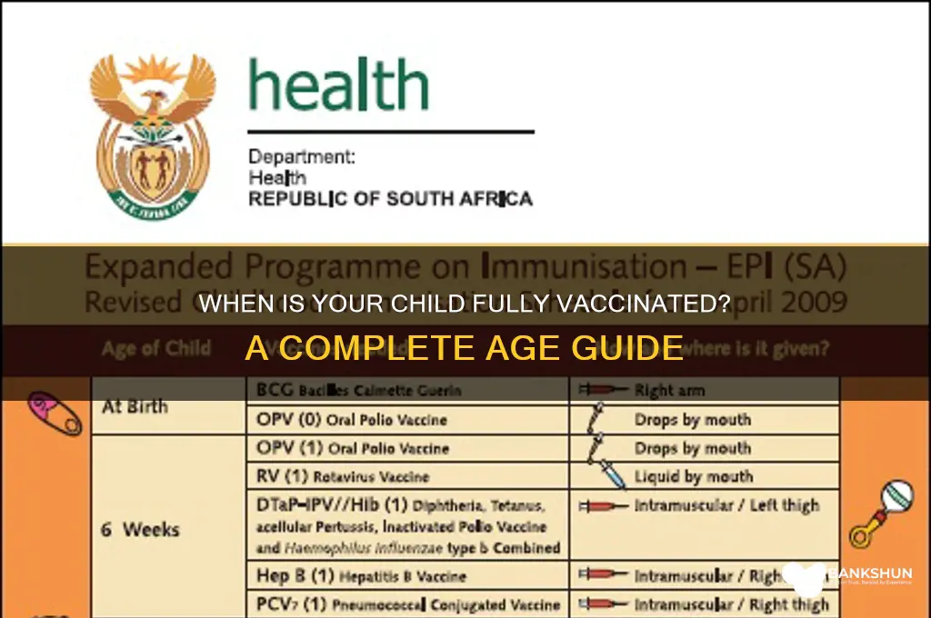 what age is a child fully vaccinated