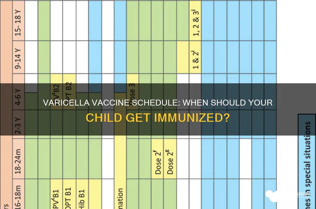 what age is the varicella vaccine due
