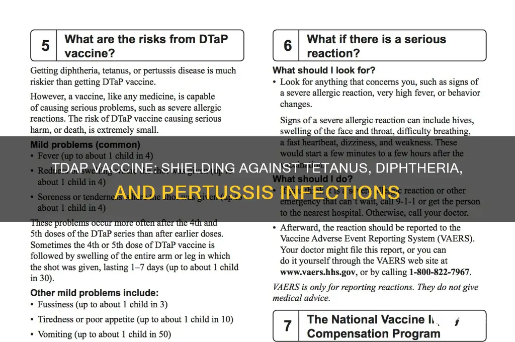 what all does the tdap vaccine prevent
