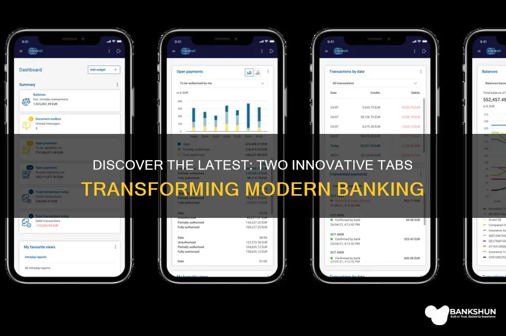 what are 2 new tabs within banking