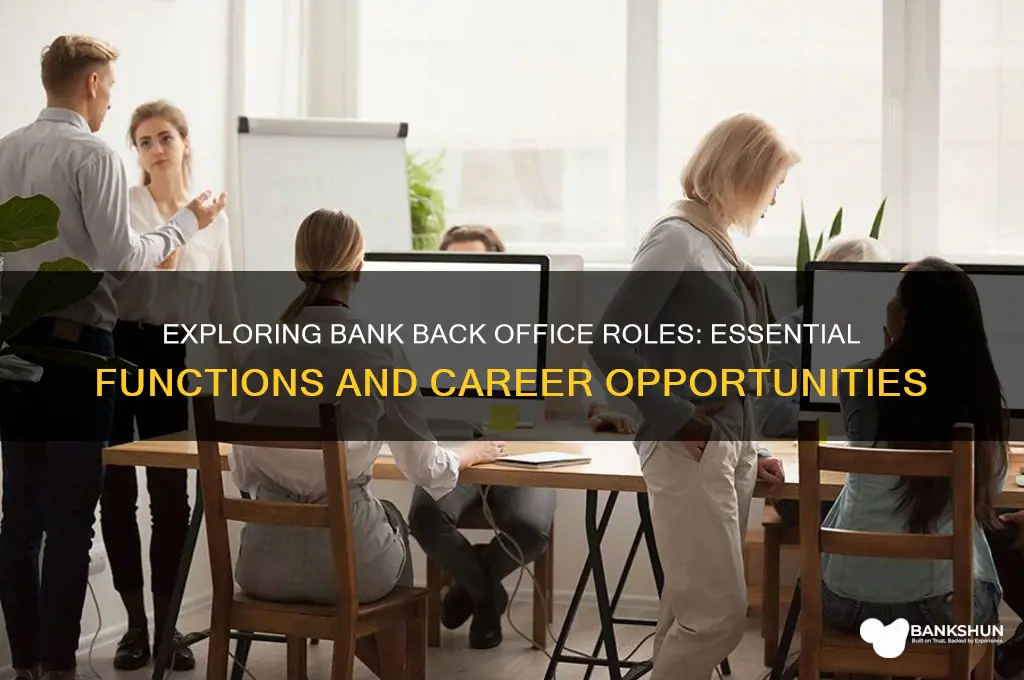 what are back office jobs in banks