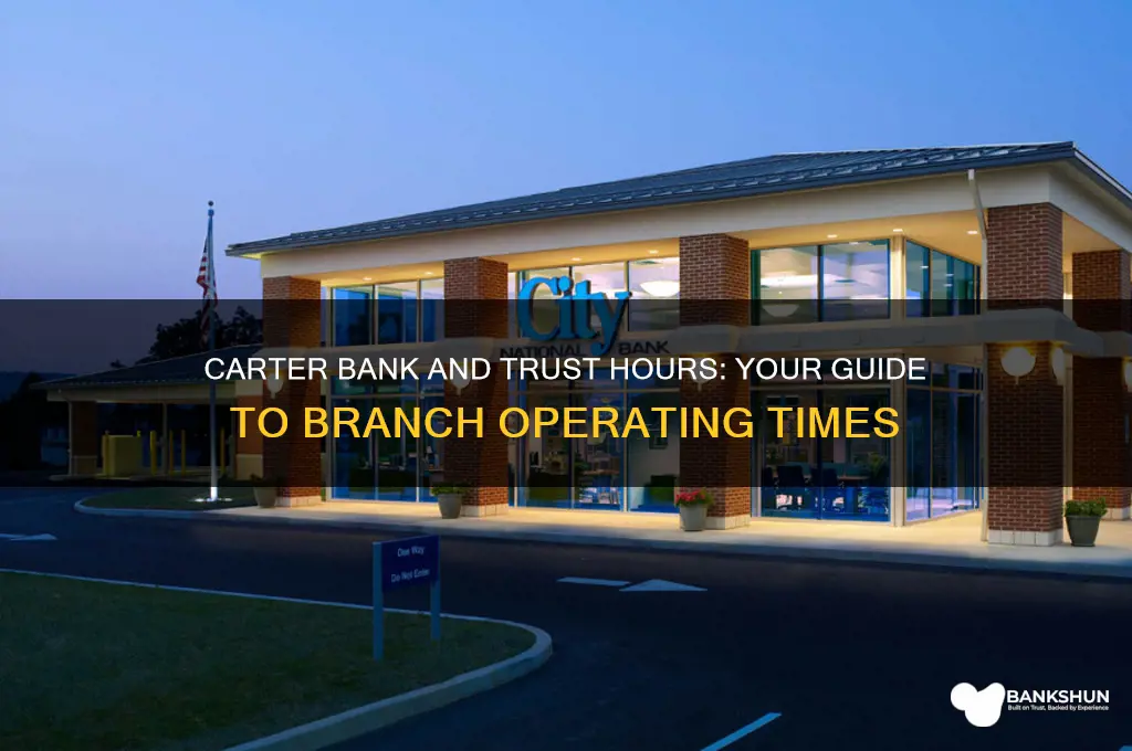 what are carter bank and trust hours