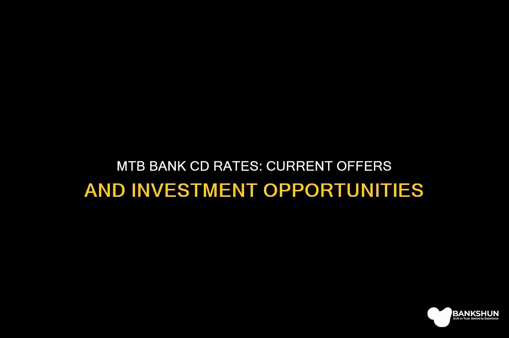 what are cd rates for mtb bank
