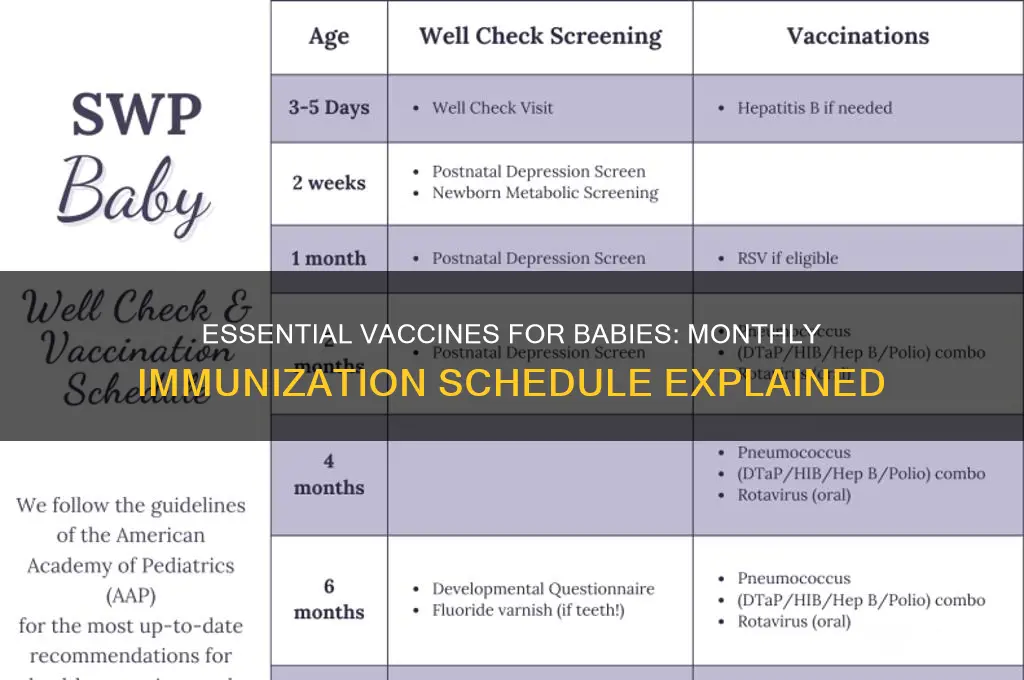 what are children vaccinated against by months