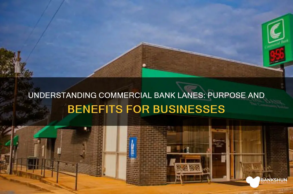 what are commercial lanes at banks for