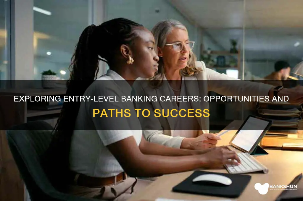 what are entry level jobs at banks