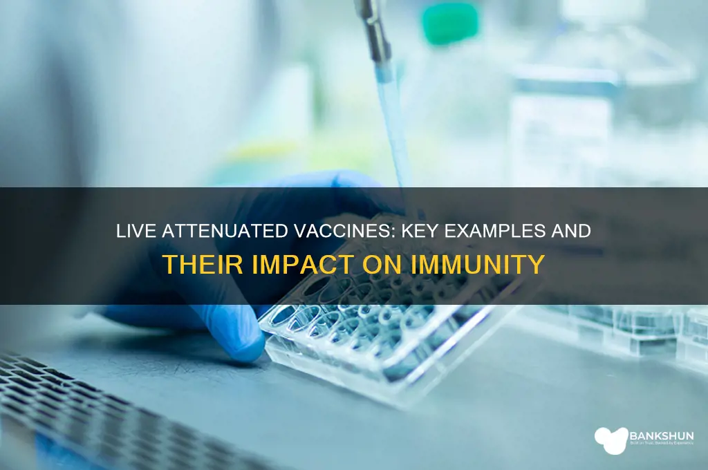 what are examples of live attenuated vaccines
