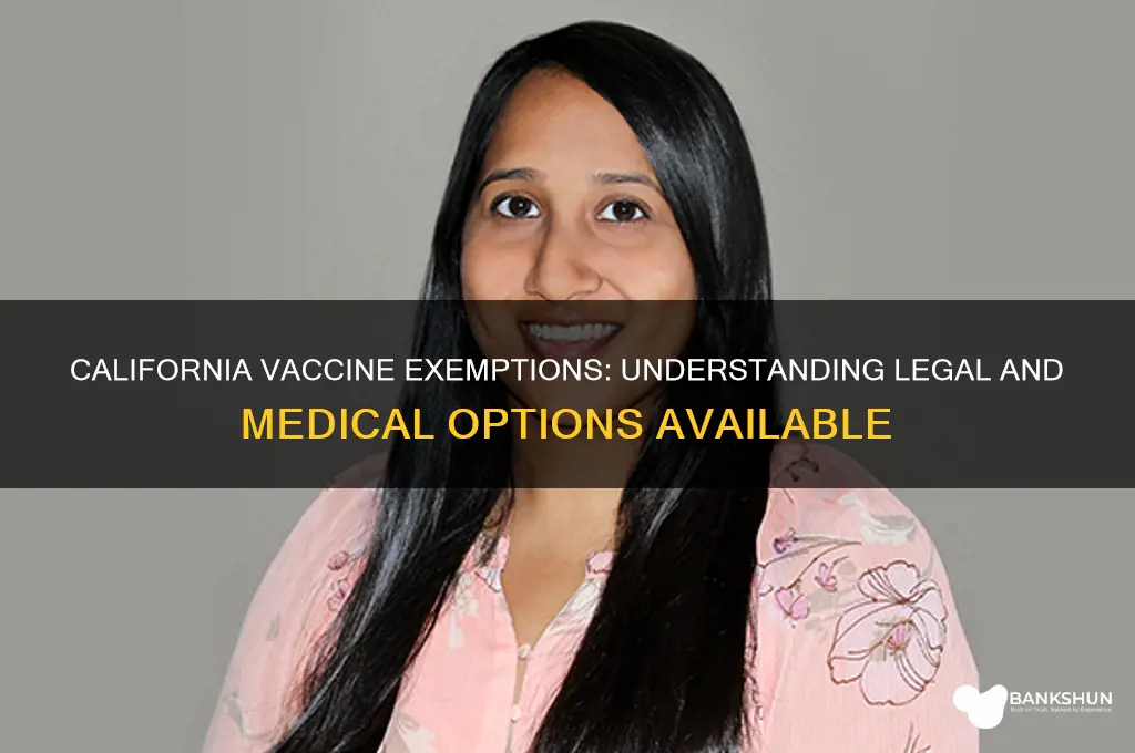 what are exemptions in california for vaccines