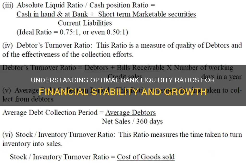 what are good liquidity ratios for banks