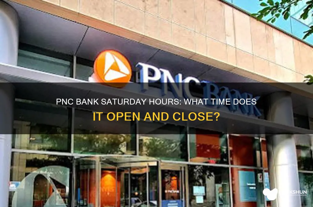 what are pnc bank hours on saturday