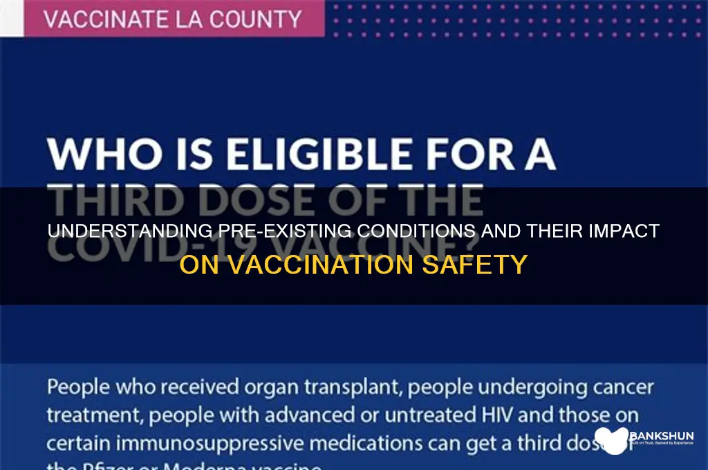 what are pre existing conditions for vaccine