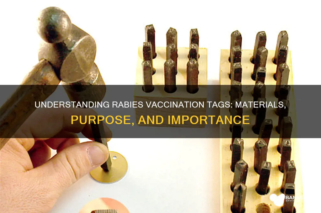 what are rabies vaccination tags made of