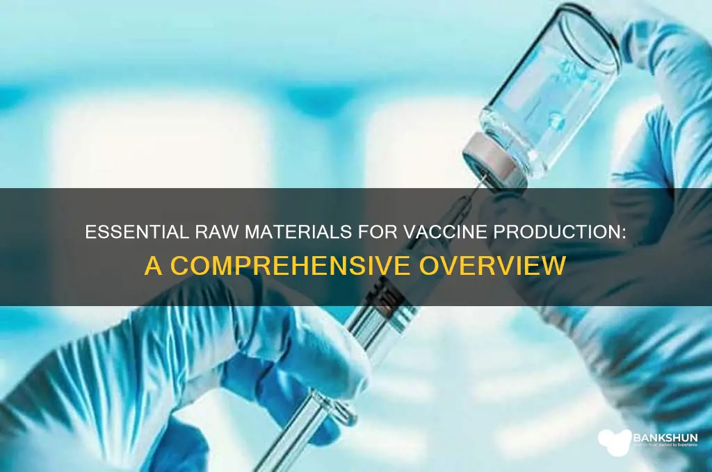 what are raw materials for vaccine production
