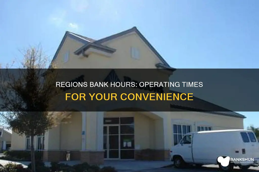 what are regions bank hours of operation
