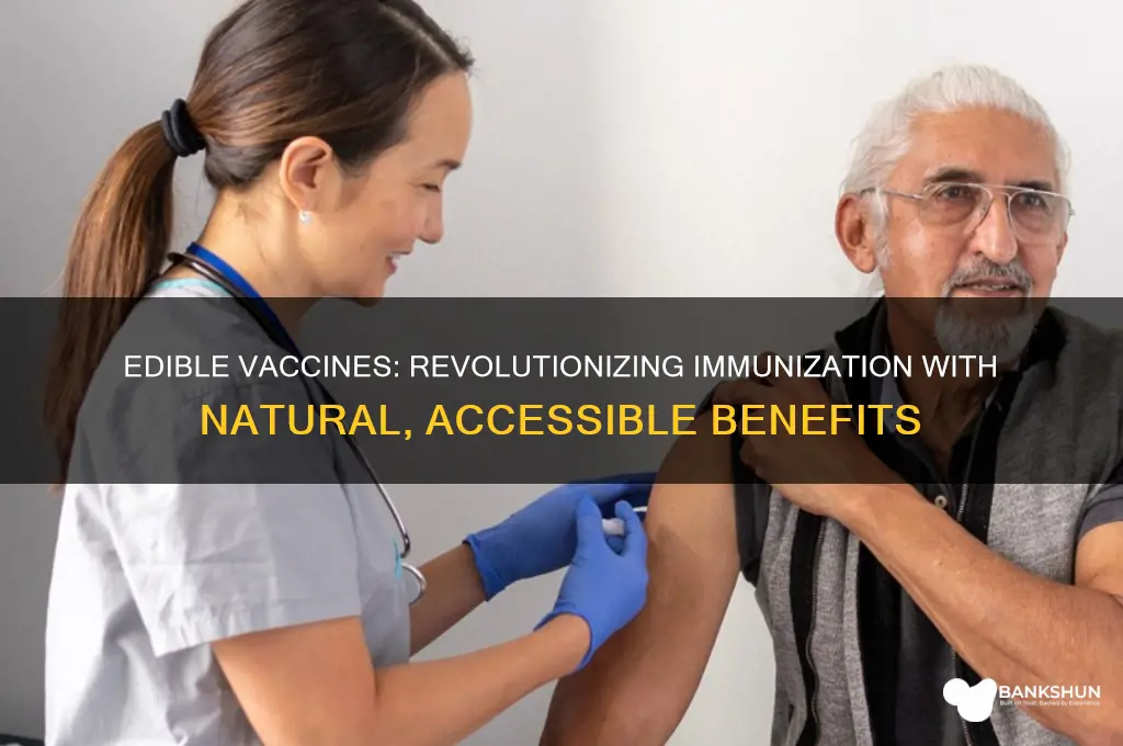 what are some advantages of edible vaccines