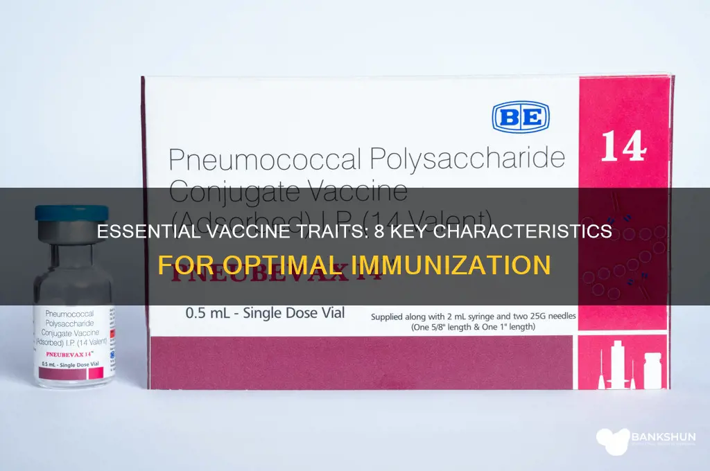 what are the 8 desired vaccine characteristics