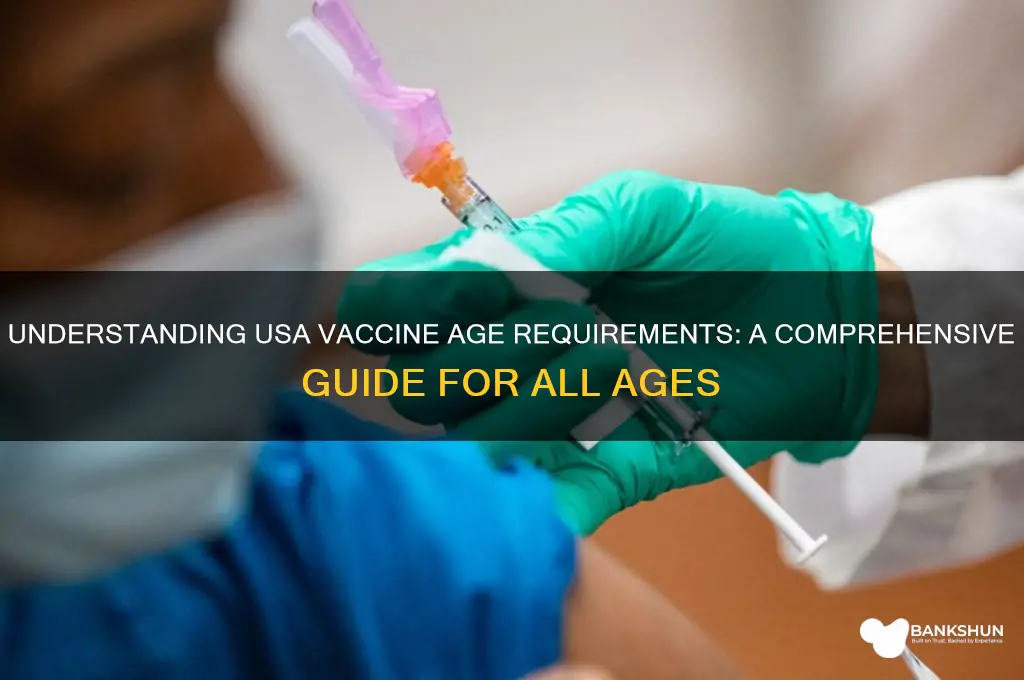 what are the ages for vaccines usa