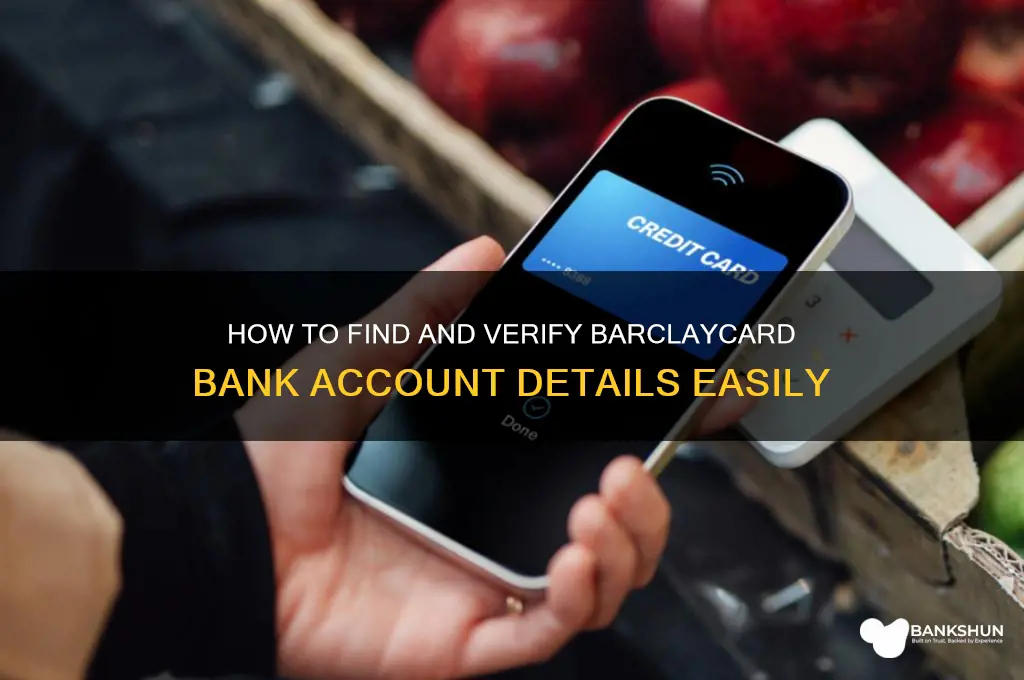 what are the bank details for barclaycard