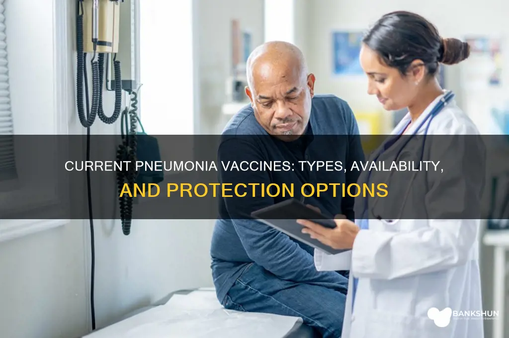 what are the current pnemonia vaccines available