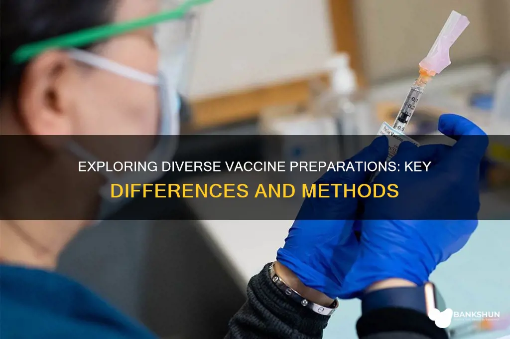 what are the difference between vaccine preparations