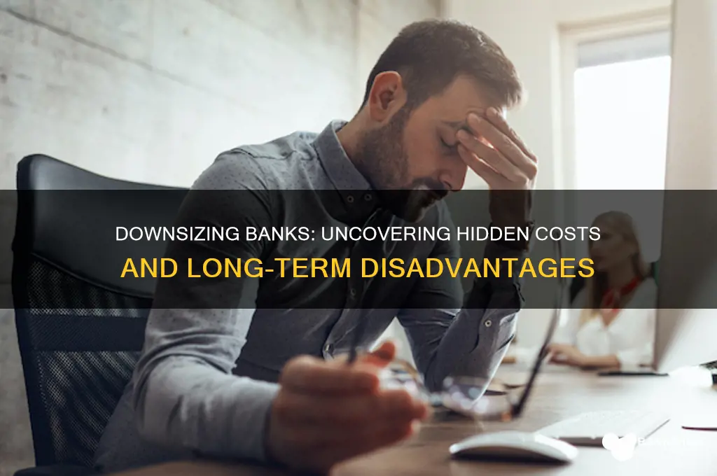 what are the disadvantages of downsizing banks