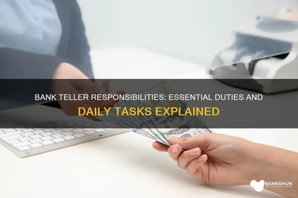 what are the duty of bank teller