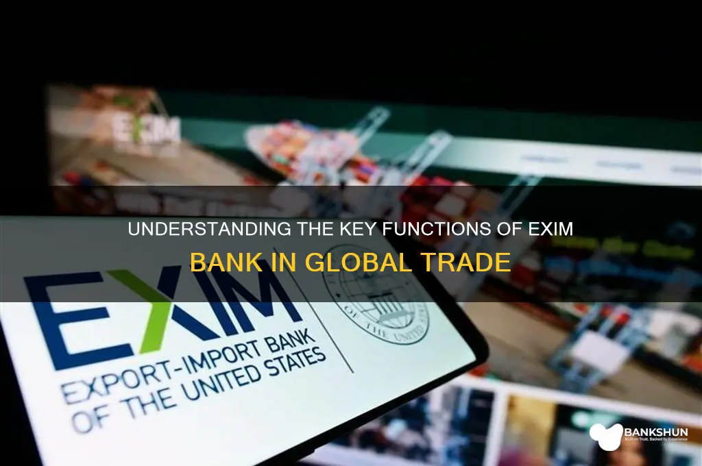 what are the function of exim bank