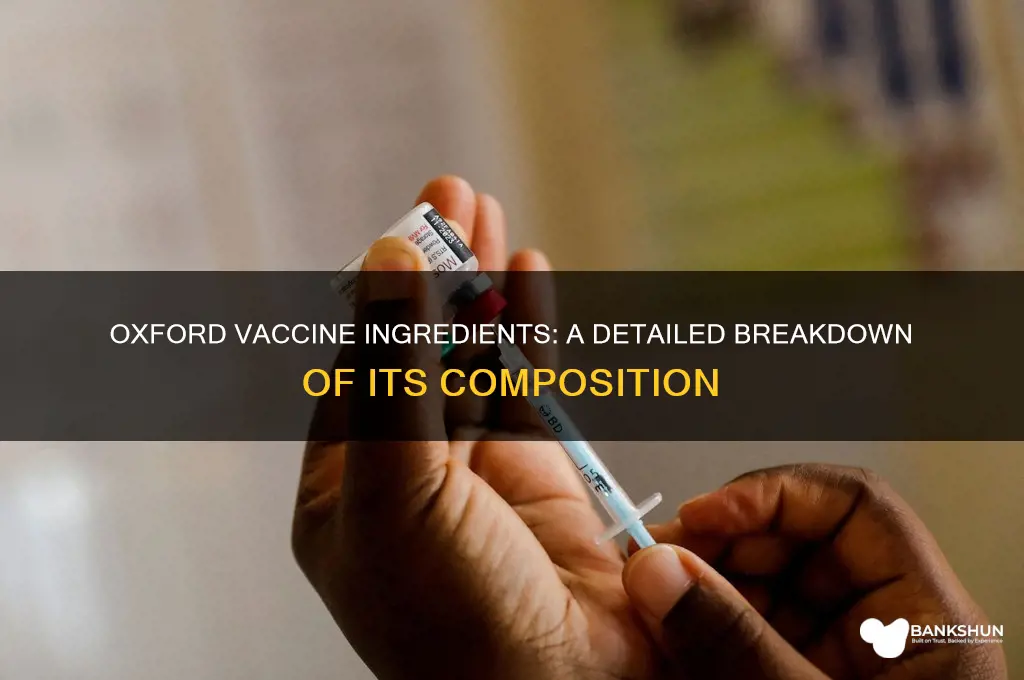 what are the ingredients in oxford vaccine