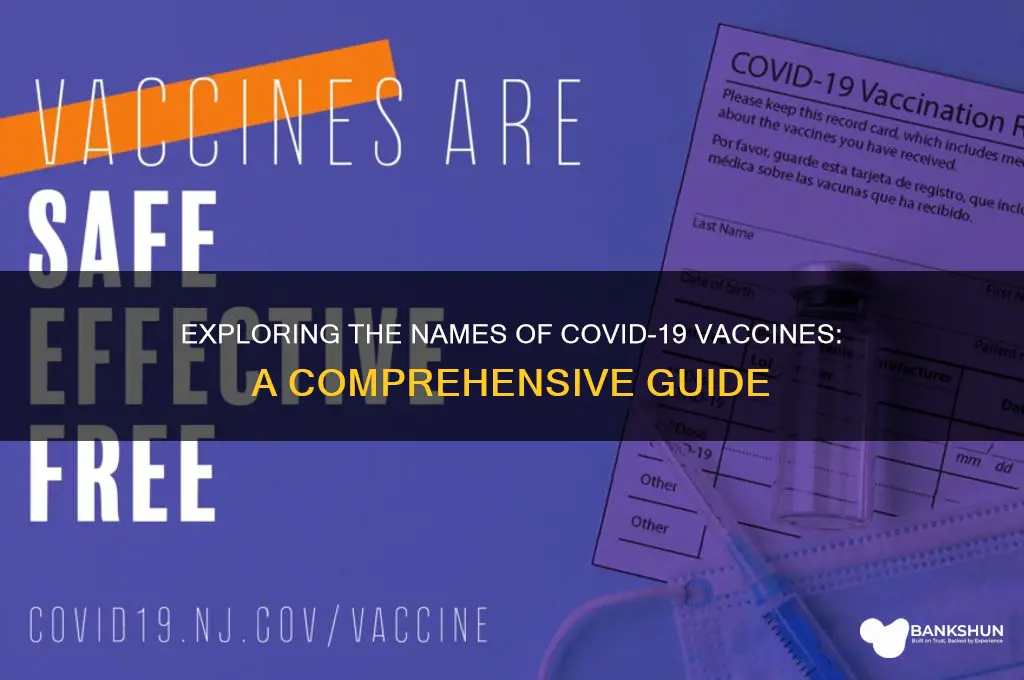 what are the names of corona vaccine