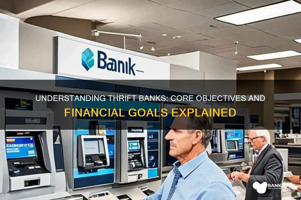 what are the objectives of thrift banks