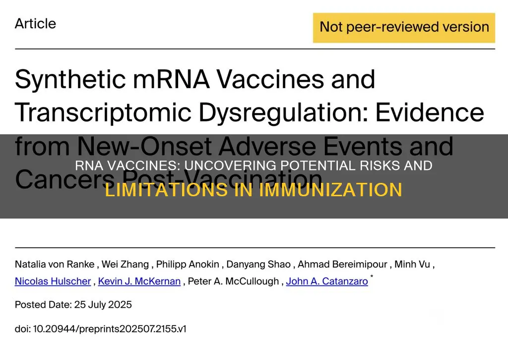 what are the problems with rna vaccines