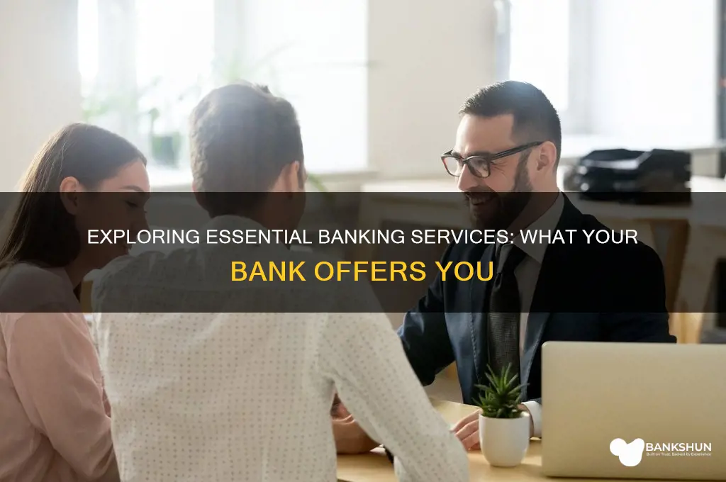 what are the services offered by bank
