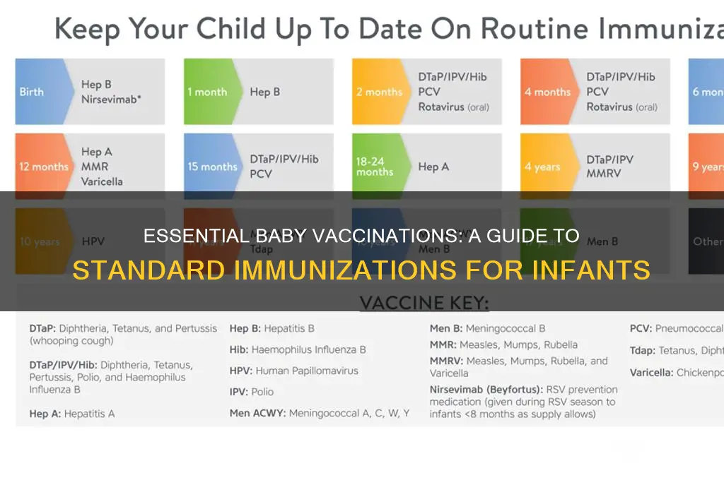 what are the standard vaccinations for babies