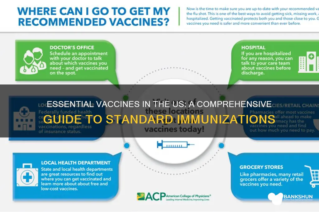 what are the standard vaccines in us