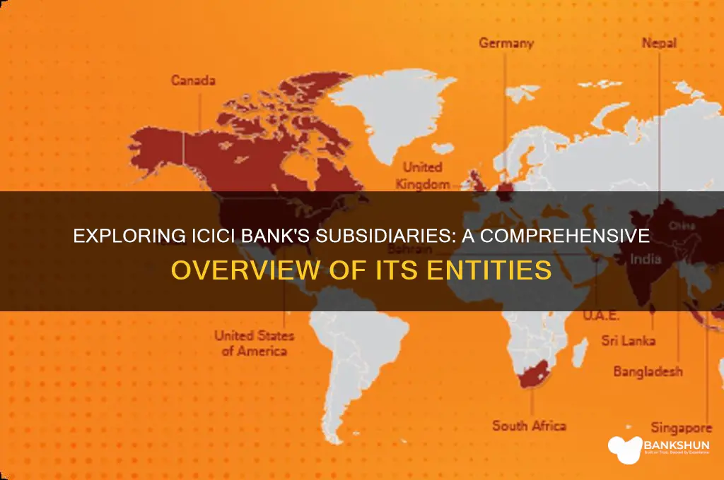 what are the subsiaries of icici bank
