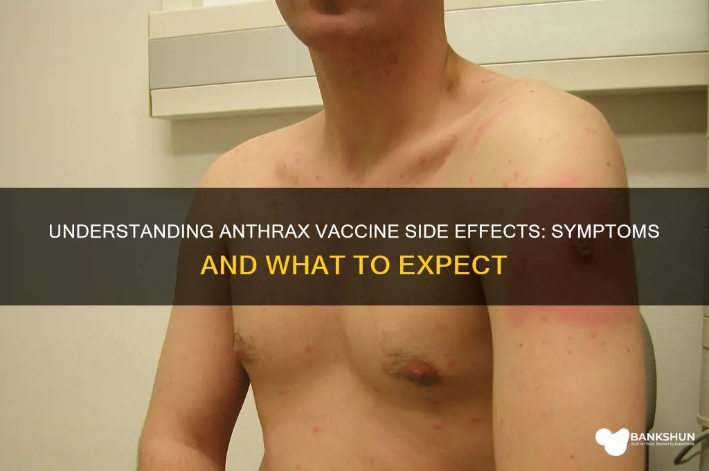 what are the symptoms of anthrax vaccine