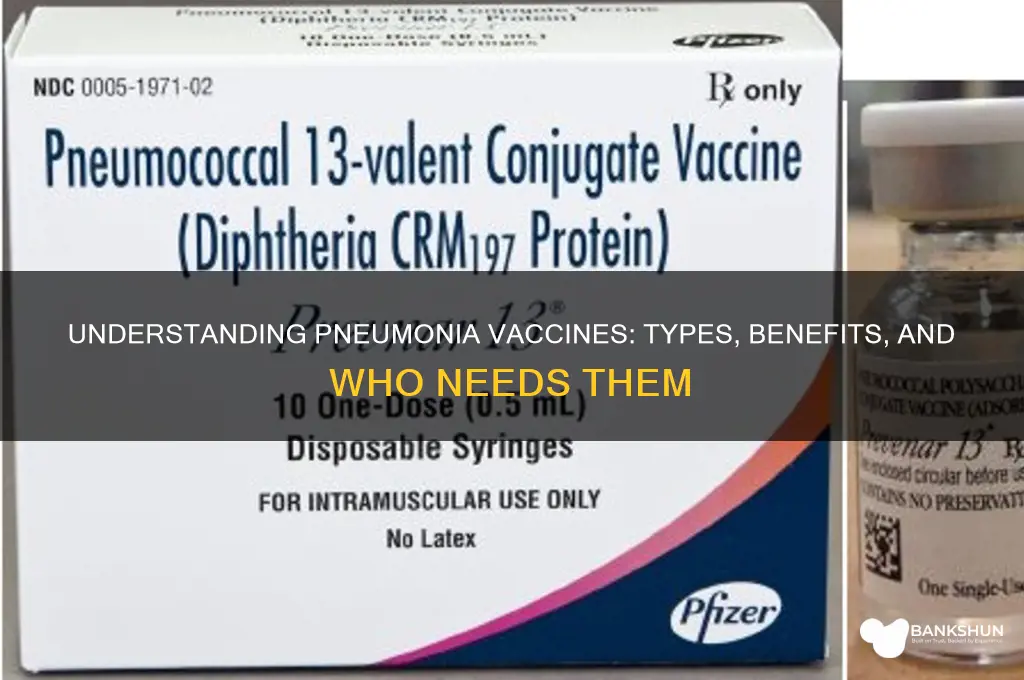 what are the types of pneumonia vaccines
