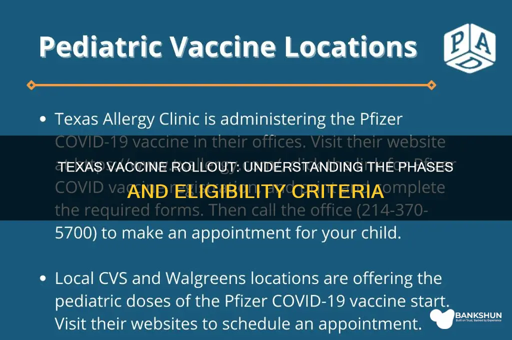 what are the vaccine phases in texas