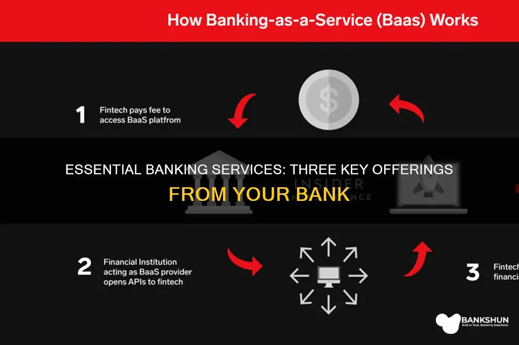 what are three services provided by banks
