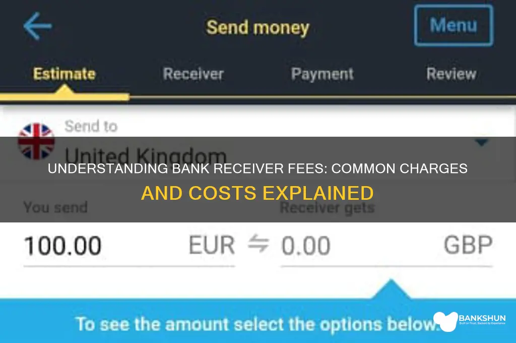 what are typical fees for bank receivers