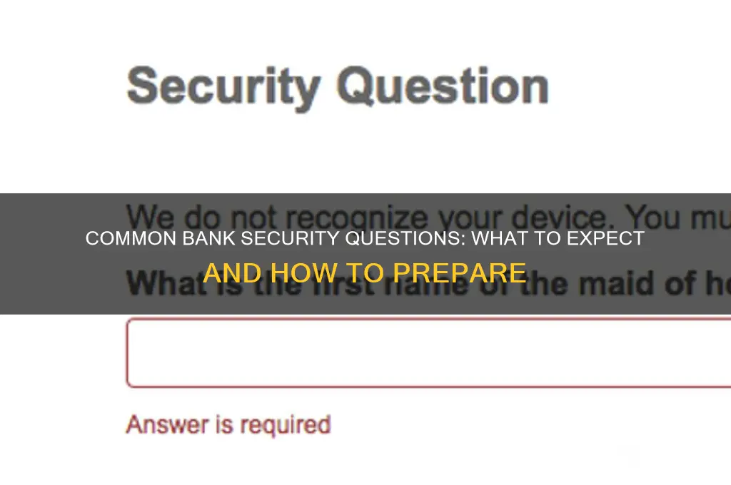 what are typical security questions from banks