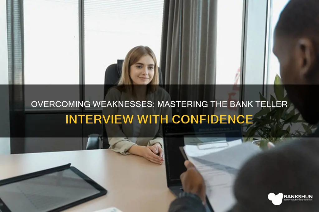 what are your weaknesses bank teller interview