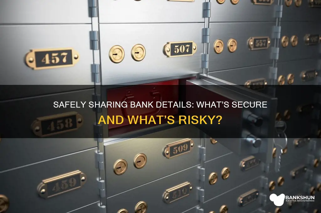 what bank details are safe to share
